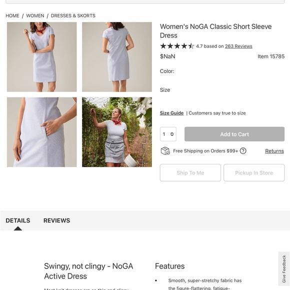 DULUTH TRADING | NWOT WOMEN’S NOGA DRESS UPF 50 ACTIVEWEAR TRAVEL | MEDIUM - Picture 8 of 9